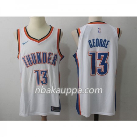 Oklahoma City Thunder Paul George 13 Nike 2017-18 Valkoinen Pelipaidat Swingman - Miesten